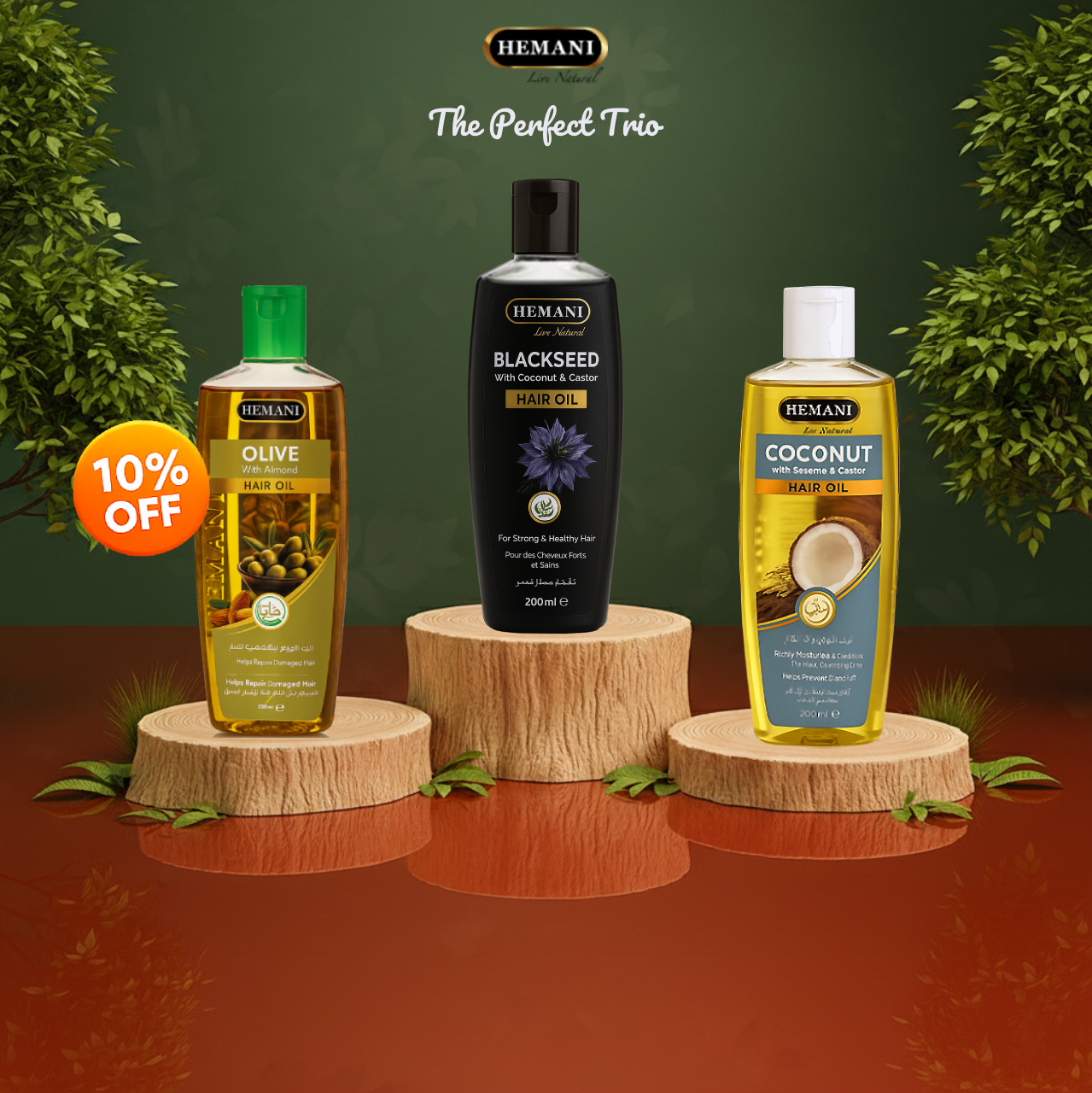 Hemani_Pack20Of20320-20Hair20Oils20200ml_1.png Hemani - Pack Of 3 - Hair Oils 200ml