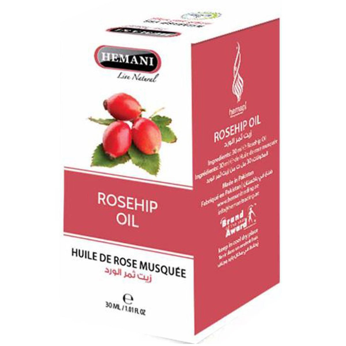 Hemani_Rosehip20Oil2030ml_1.jpg Hemani Rosehip Oil 30ml